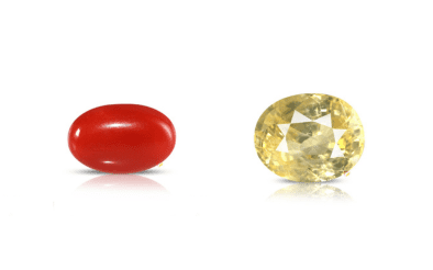 red coral and emerald